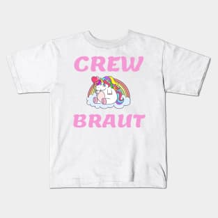 Bachelorette Party Shirt Unicorn Crew Bride Kids T-Shirt